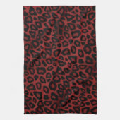 Linge De Cuisine Poster de animal Safari Dark Red Leopard (Vertical)