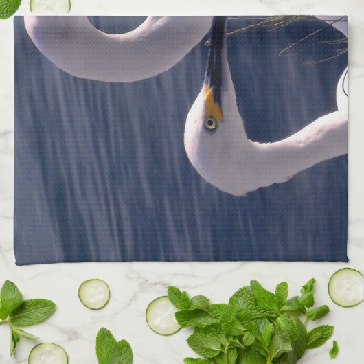 Linge De Cuisine Poster des aigrettes (Plié)