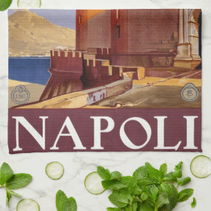 Linge De Cuisine Poster Vintage voyage, Napoli, Castel Nuovo Castle