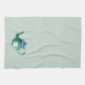 Linge De Cuisine Pot brillant de thé bleu et vert TOUT ARRIÈRE - (Horizontal)