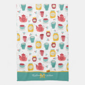 Linge De Cuisine Pot de café, Confiture, Motif de miel Monogramme (Vertical)