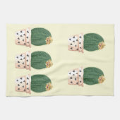 Linge De Cuisine Pot de cœur de cactus mignon et succulent floral f (Horizontal)