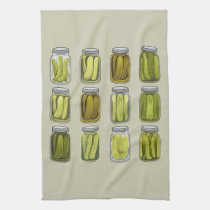 Linge De Cuisine Pot de cornichons en conserve vintage pour amateur