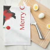 Linge De Cuisine Potbellied Cochon Joyeux Noël Design (Quart Plié)