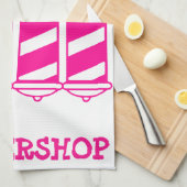 Linge De Cuisine Poteaux en coiffure rose (Quart Plié)