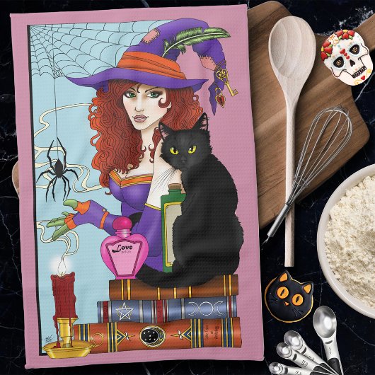 Linge De Cuisine Potions de sorcières de livres de chats