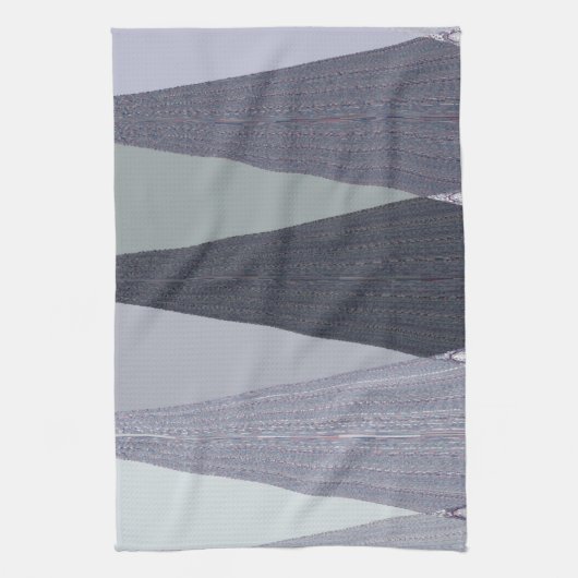 Linge De Cuisine Pots Chevron Gris Cendré Imprimer (Vertical)