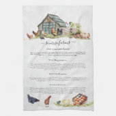 Linge De Cuisine Poulailler | Monogramme de Ferme Rustique (Vertical)