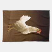 Linge De Cuisine Poule blanche de coq de poulet (Horizontal)