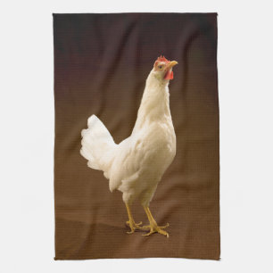 Linge De Cuisine Poule blanche de coq de poulet