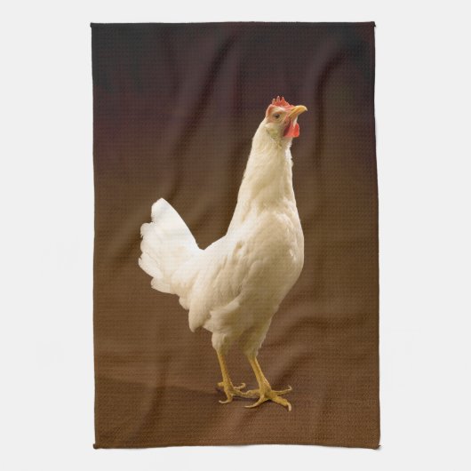 Linge De Cuisine Poule blanche de coq de poulet (Vertical)