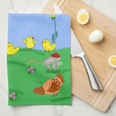Linge De Cuisine Poule et poussins (Quart Plié)