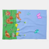 Linge De Cuisine Poule et poussins (Horizontal)