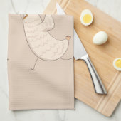 Linge De Cuisine poule folle ferme moderne monogramme (Quart Plié)