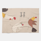 Linge De Cuisine poule folle ferme moderne monogramme (Horizontal)