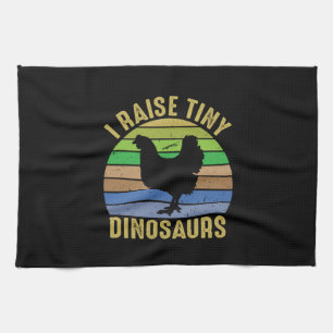 Linge De Cuisine Poulet D'Art Je Soulève De Minuscules Dinosaures