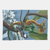Linge De Cuisine Poulet de dragon vert hiver (Horizontal)
