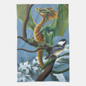Linge De Cuisine Poulet de dragon vert hiver (Vertical)