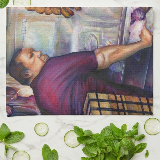 Linge De Cuisine Poulet ensoleillé, Singapour (Plié)