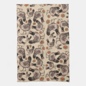 Linge De Cuisine Poulet et légumes à motifs (Vertical)