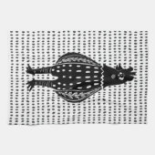 Linge De Cuisine Poulet Linocut (Horizontal)