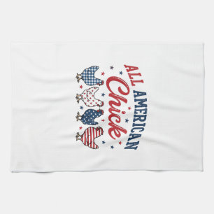Linge De Cuisine Poulet Patriotique Américaine Tout Américain Conce
