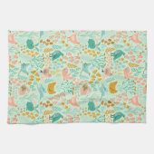 Linge De Cuisine Poulets de Pâques, lapins et fleurs motif (Horizontal)