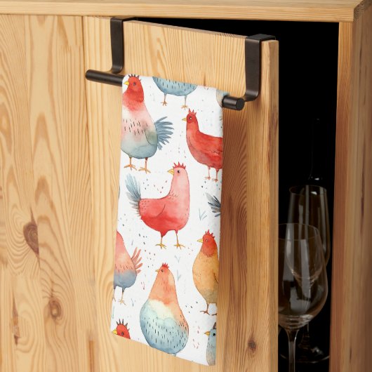 Linge De Cuisine Poulets d'élevage (Pliage en tiers)
