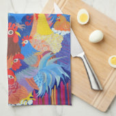 Linge De Cuisine Poulets et coqs (Quart Plié)