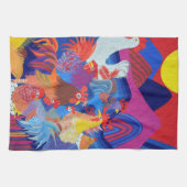 Linge De Cuisine Poulets et coqs (Horizontal)