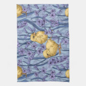 Linge De Cuisine Poulets et hyacinthes bleu ciel (Vertical)