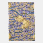 Linge De Cuisine Poulets et hyacinthes jaunes (Vertical)