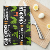 Linge De Cuisine Poulets Et Jardinage (Quart Plié)