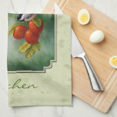 Linge De Cuisine Poulets et pommiers verts (Quart Plié)