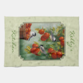 Linge De Cuisine Poulets et pommiers verts (Horizontal)