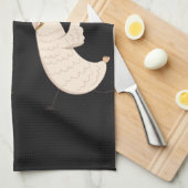 Linge De Cuisine poulets folles ferme moderne monogramme cuisine t (Quart Plié)