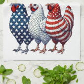 Linge De Cuisine Poulets patriotiques (Plié)