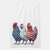 Linge De Cuisine Poulets patriotiques (Vertical)