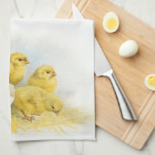 Linge De Cuisine Poulets vintages de bébé (Quart Plié)