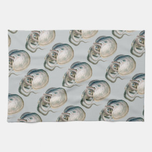 Linge De Cuisine Poulpe Argonaute, Animaux de la Vie Marine Vintage