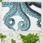 Linge De Cuisine Poulpe dans Teal (Plié)