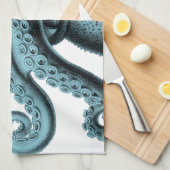 Linge De Cuisine Poulpe dans Teal (Quart Plié)