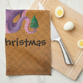 Linge De Cuisine Poulpe de Noël (Quart Plié)