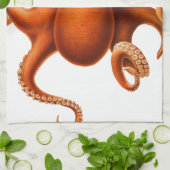 Linge De Cuisine Poulpe orange déplaisant (Plié)