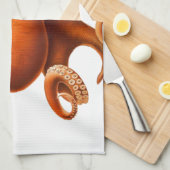 Linge De Cuisine Poulpe orange déplaisant (Quart Plié)