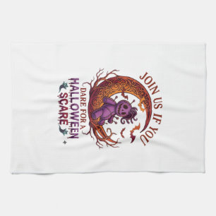 Linge De Cuisine Poupée Vaudou Croissant de Lune Violette Épouvante