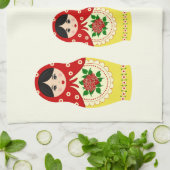Linge De Cuisine Poupées russes rouges d'emboîtement de matryoshka (Plié)