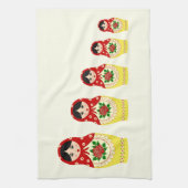 Linge De Cuisine Poupées russes rouges d'emboîtement de matryoshka (Vertical)