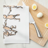 linge de cuisine pour lapins dansants (Quart Plié)