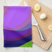 Linge De Cuisine Pourpre Et Vert 403 (Quart Plié)